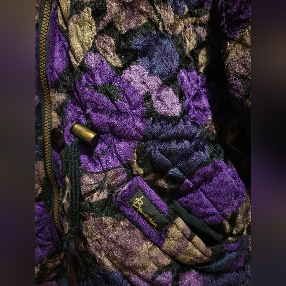 OVERSIZE VINTAGE VELOUR FLORAL JACKET - Picture 4 of 6